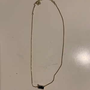 Kendra Scott black square stone necklace
